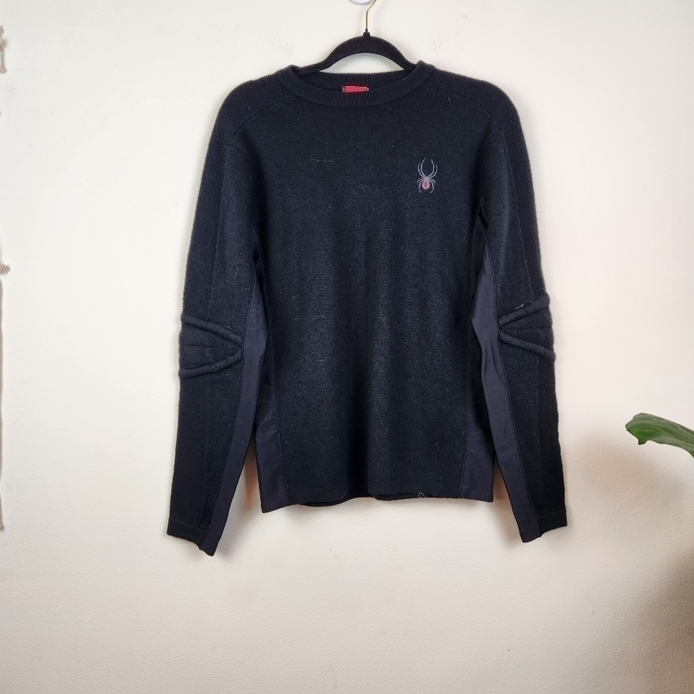 Spyder men's Crewneck Pullover Sweater Size Medium black